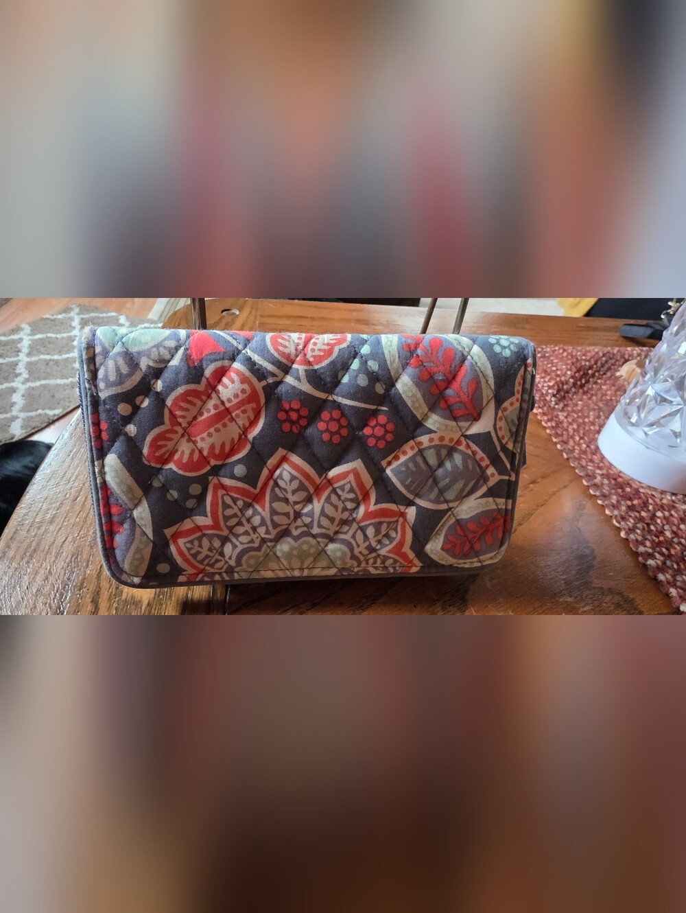 Vera Bradley Nomadic Blossoms Zip Around Wallet Floral Quilted